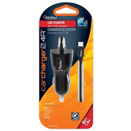 Power Up! DC Car Charger 2.4a - Micro USB 191-054219